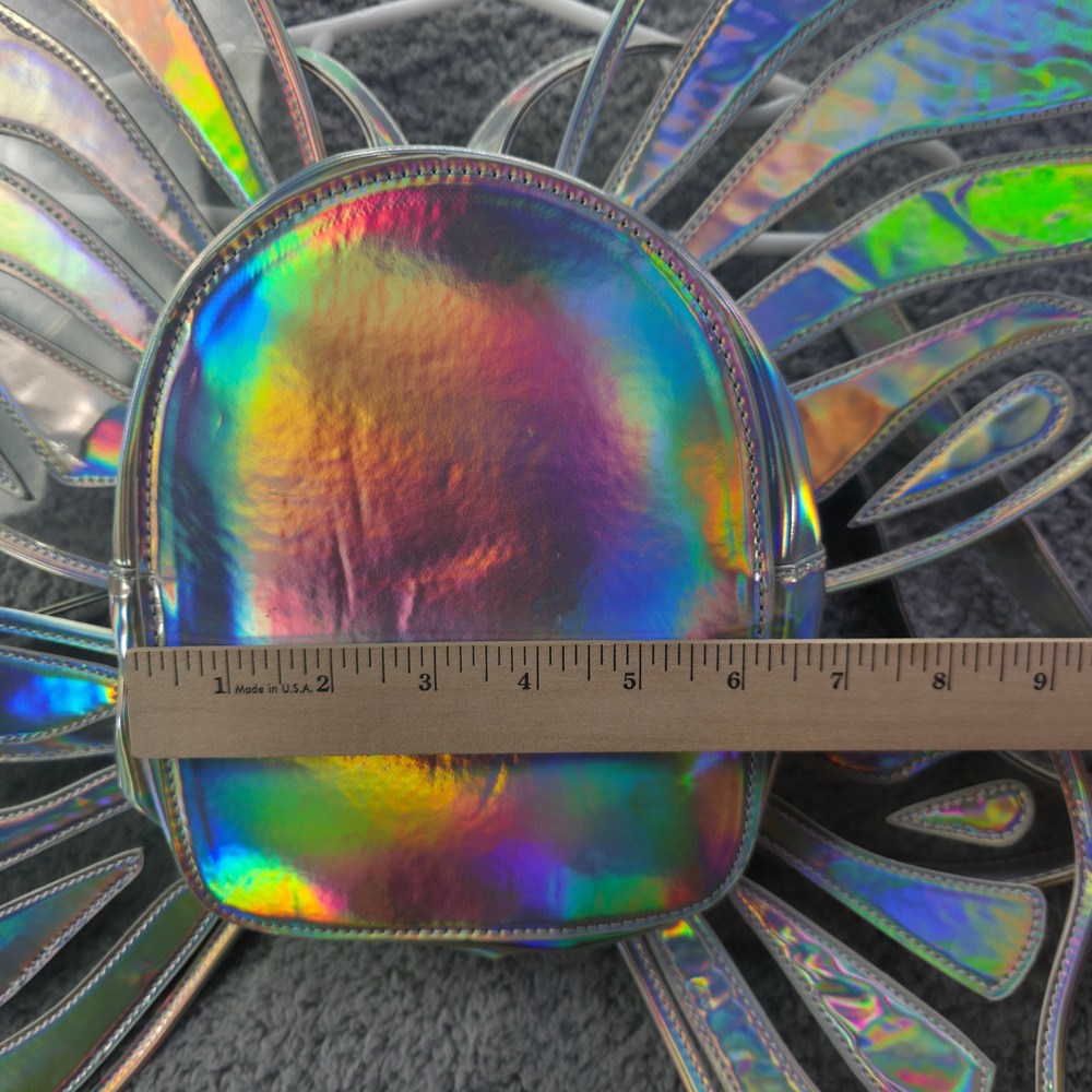 Current Mood Holographic Butterfly Wing Mini Backpack Iridescent Fairy Bag - Picture 8 of 14